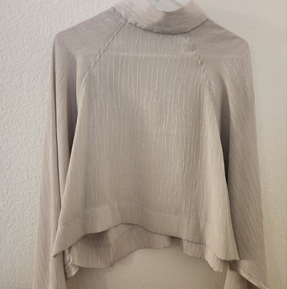 H&M Cream Blouse with Flowing Design